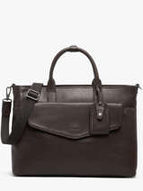 Leather Flandres Briefcase 1 Compartment Flandres Etrier Black flandres EFLA8231