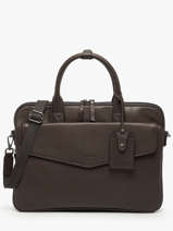 Leather Flandres Briefcase 1 Compartment Etrier Black flandres EFLA8241