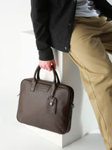 Leather Flandres Briefcase 1 Compartment Etrier Black flandres EFLA8251-vue-porte