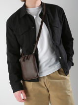 Leather Flandres Crossbody Bag Etrier Black flandres EFLA728S-vue-porte