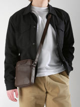 Leather Flandres Crossbody Bag Etrier Black flandres EFLA729S-vue-porte