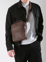 Leather Spider Crossbody Bag Etrier Black spider ESPI732M-vue-porte