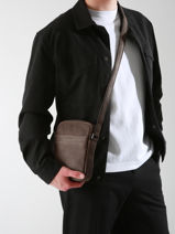 Leather Spider Crossbody Bag Etrier Black spider ESPI704S-vue-porte